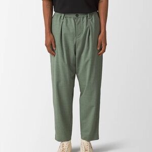 Marni Men's Teal Checkered Dress Pants